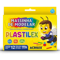 Massinha de Modelar Plastilex Acrilex 180g com 12 Unidades