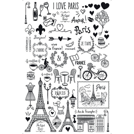 Transfer de Imagem Litoarte 19,5x29,5cm TIB-053 Vintage Paris PeB