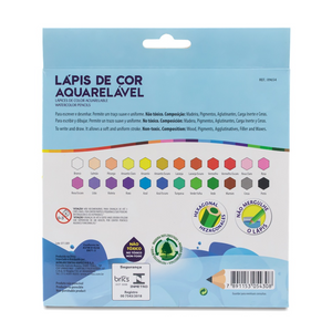 Lápis de Cor Aquarelável Acrilex com 24 unidades