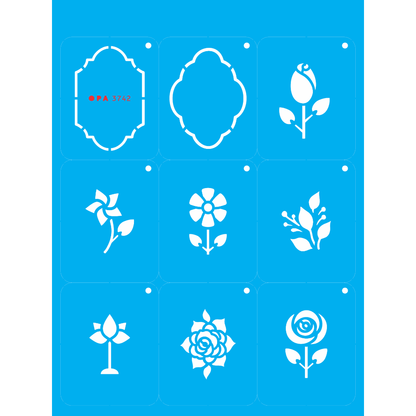Stencil OPA 15x20 3742 Chaveirinho Florezinhas