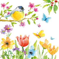 Guardanapo de Papel Decoupage 33x33 PPD Spring Bird 1332784