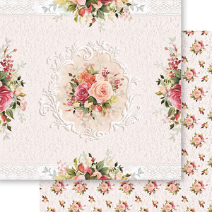 Papel Scrapbook Litoarte SD-1330 Rosas 30,5x30,5cm