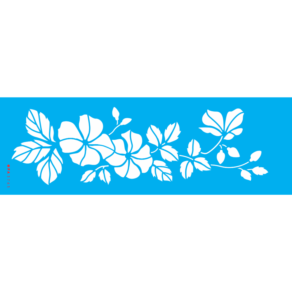 Stencil OPA 10x30 3765 Flores Violetas