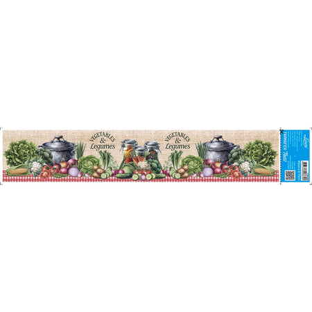 Transfer Têxtil 45x9,5cm TTB6-064 Barra Vegetais e Legumes