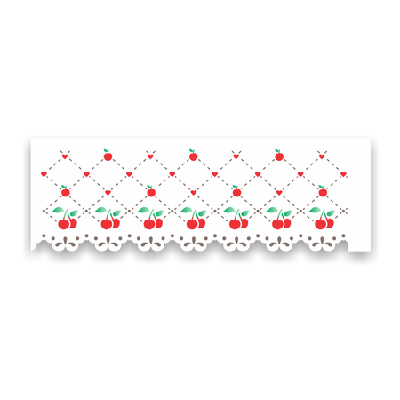 Stencil OPA 10x30 3706 Renda Frutas Cerejinhas