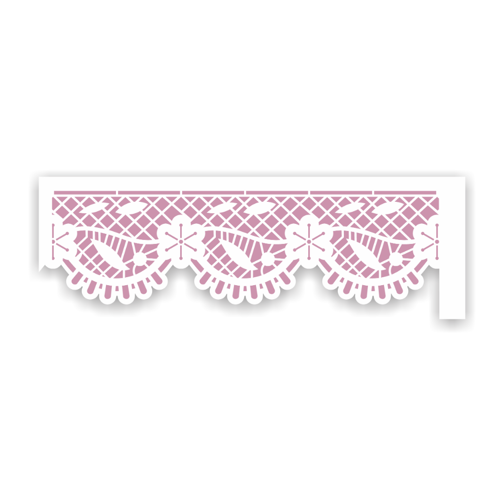 Stencil OPA 10x30 3707 Renda Rechilieu Flor Cerejeira