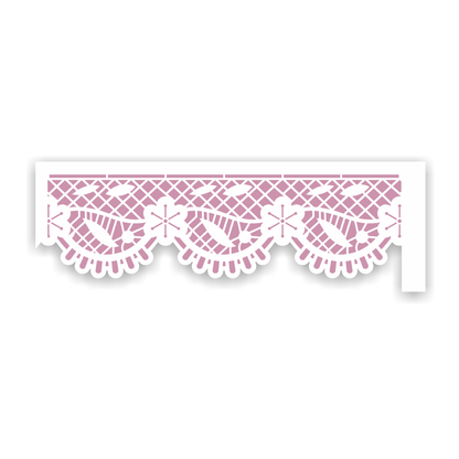Stencil OPA 10x30 3707 Renda Rechilieu Flor Cerejeira