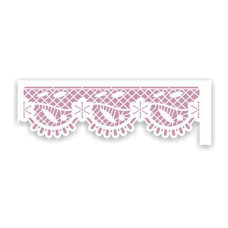 Stencil OPA 10x30 3707 Renda Rechilieu Flor Cerejeira