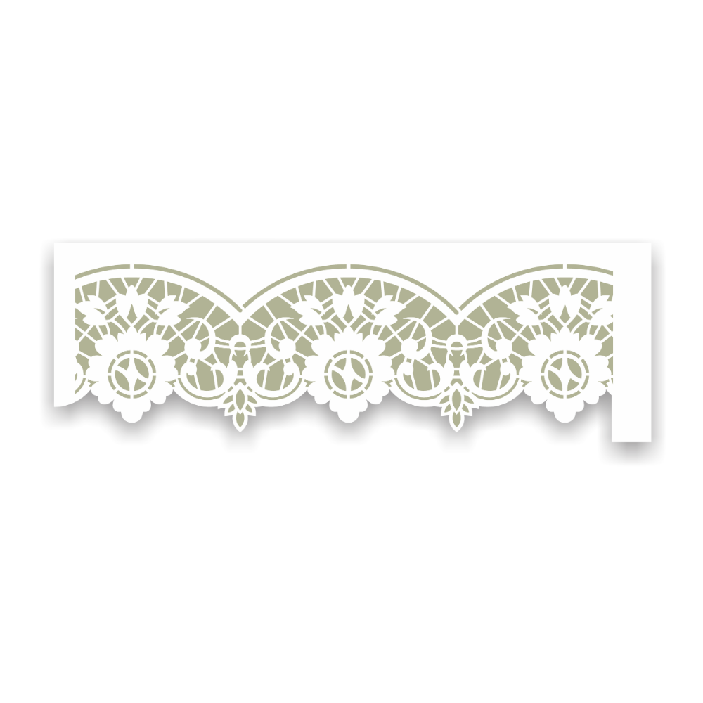 Stencil OPA 10x30 3708 Renda Rechilieu Floral
