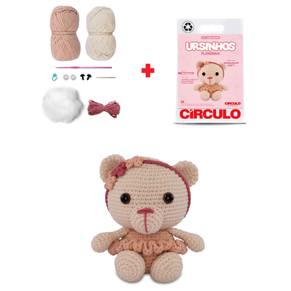 Kit Amigurumi Ursinhos Soft Círculo Cor 02 Florzinha