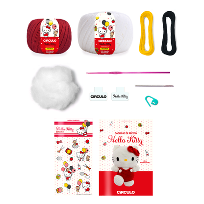 Kit Amigurumi Hello Kitty and Friends Círculo Cor 01 Hello Kitty