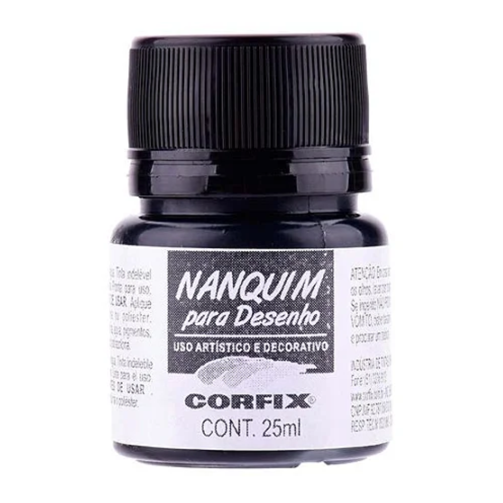 Nanquim para Desenho Corfix 25ml - Preto