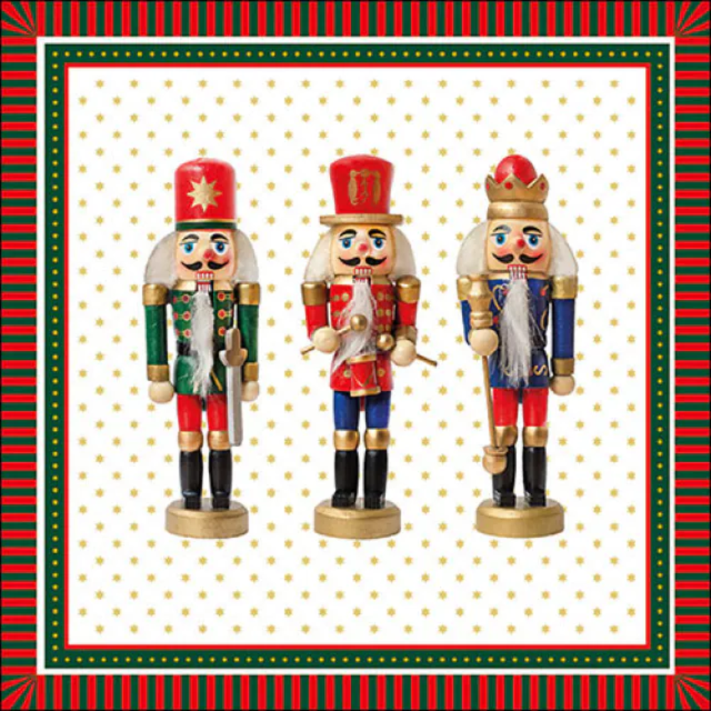 Guardanapo de Papel Decoupage 33x33 33314780 Natal Three Nutcrackers