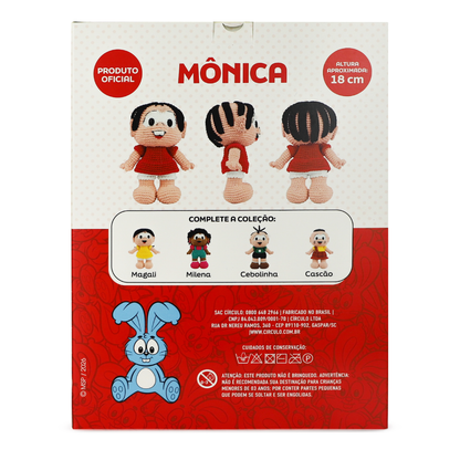 Kit Amigurumi Turma da Mônica Círculo Cor 01 Mônica