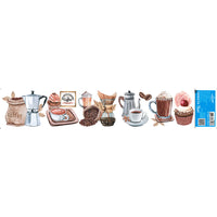 Transfer Têxtil Litoarte 45x9 TTB6-021 Barrado Our Coffe is Delecius