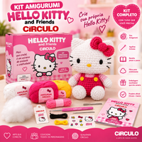Kit Amigurumi Hello Kitty and Friends Círculo Cor 01 Hello Kitty