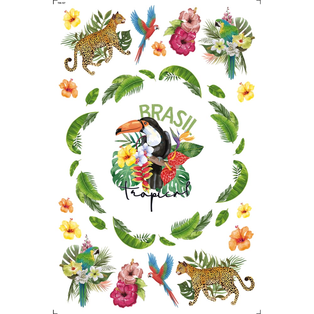Transfer de Imagem 19,5x29,5cm TIB-107 Brasil Tropical