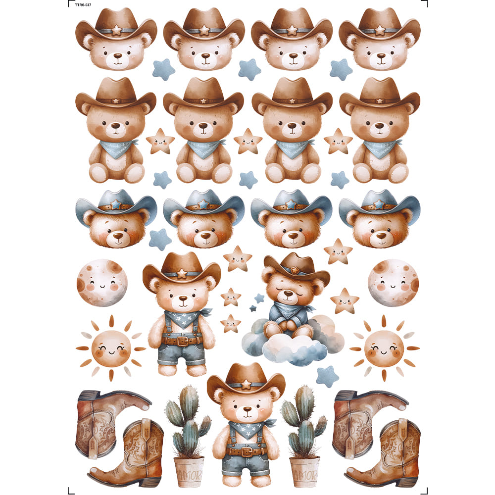 Transfer Têxtil 20x27,5cm TTR6-037 Garoto Cowboy