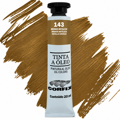 Tinta Óleo Metálica Corfix Bisnaga 20ml