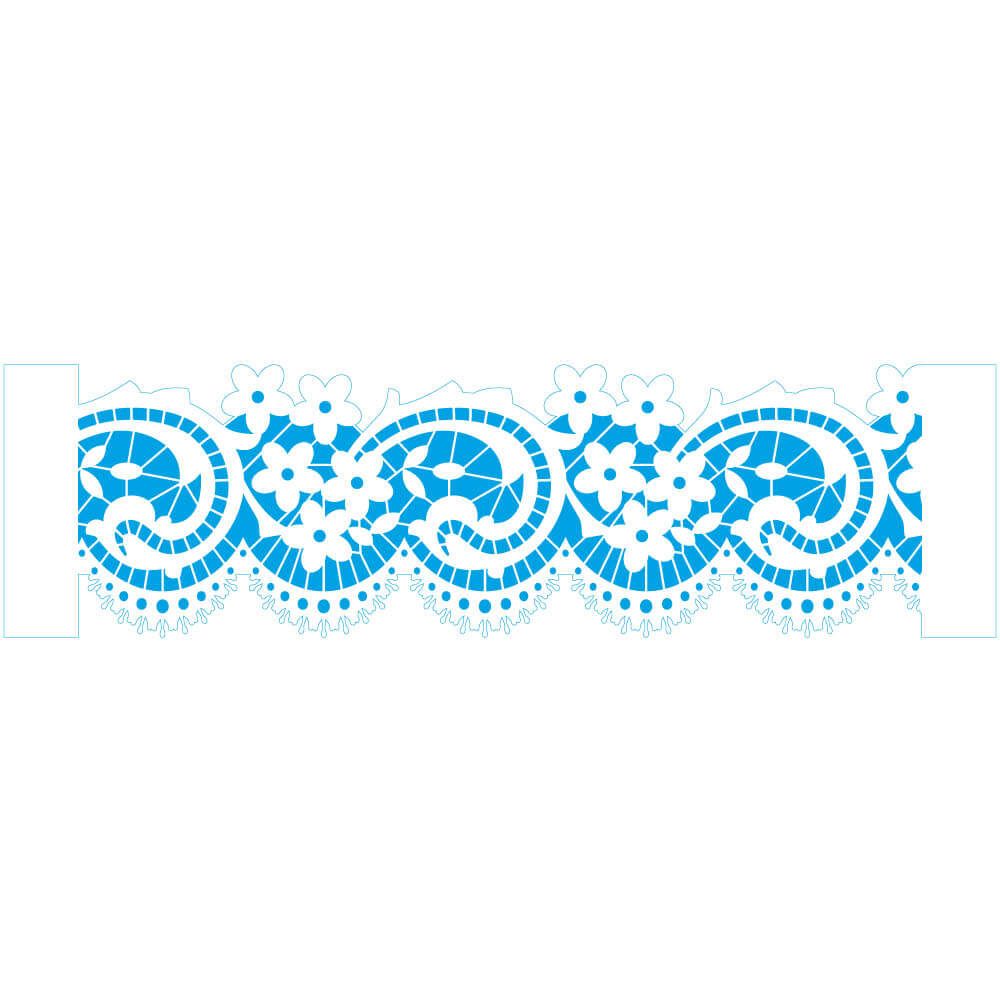 Stencil Litoarte 42x11cm STAG-035 Barrado Rendado