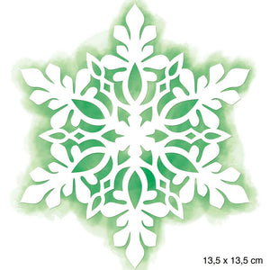 Stencil Litoarte 14x14 STAN-002 Natal Flocos de Neve