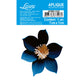 Aplique Litoarte APM8-1435 8cm Miosótis Azul Floral 3D