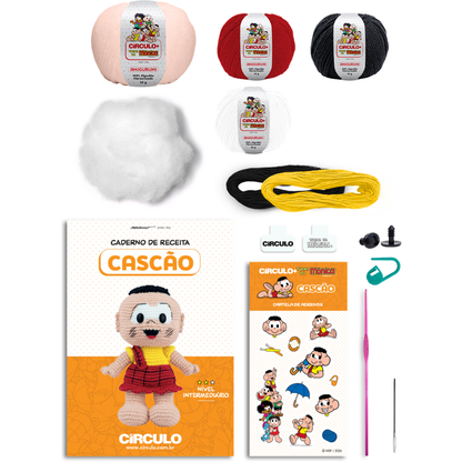 Kit Amigurumi Turma da Mônica Círculo Cor 05 Cascão