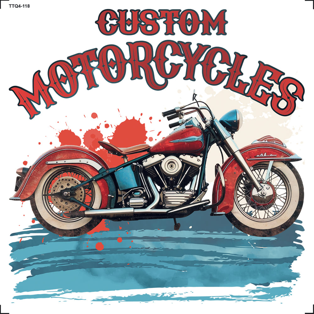 Transfer Têxtil 13,5x13,5cm TTQ4-118 Motorcycles