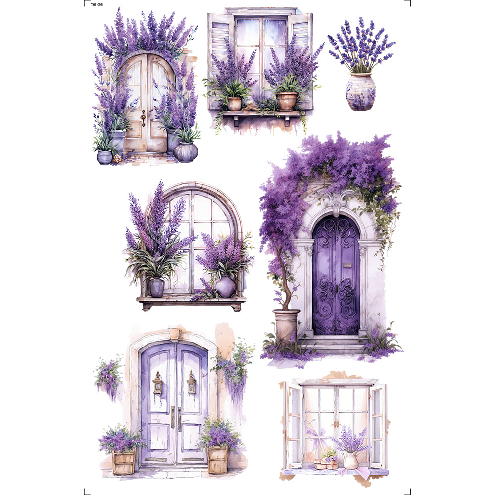 Transfer de Imagem 19,5x29,5cm TIB-098 Portas e Janelas