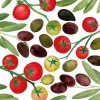 Guardanapo de Papel Decoupage 33x33 PPD Olives e Tomatoes 133003294