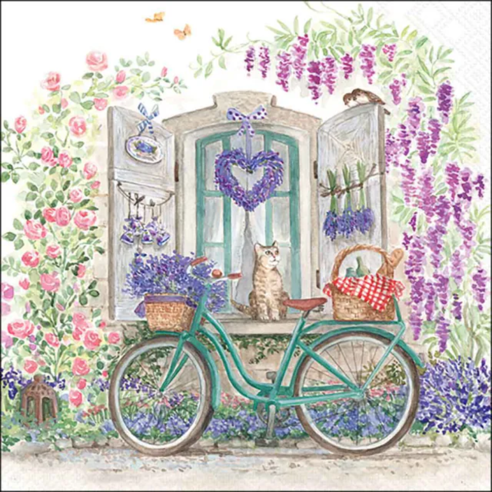 Guardanapo de Papel Decoupage 33x33 Bike with Basket 13319410