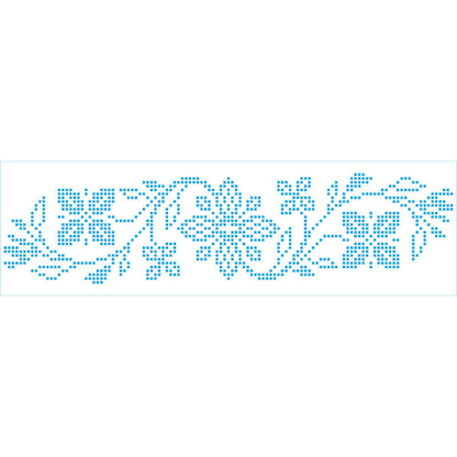 Stencil Litoarte 28x8cm STE-469 Barrado Floral Ponto Cruz