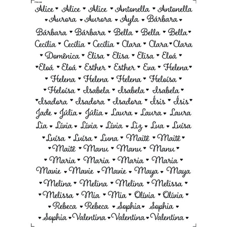 Transfer Têxtil 20x27,5cm TTR6-038 Nome Laços