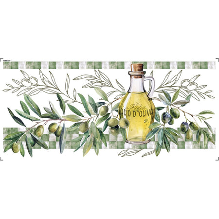 Transfer Têxtil 27,5x12,8cm TTB5-029 Barrado Oil Olive