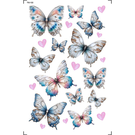 Transfer de Imagem 9,8x15cm TIS-122 Borboletas Brancas
