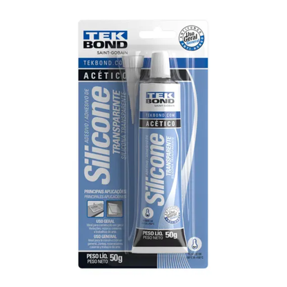 Adesivo Silicone 50g Acetico Transparente TekBond
