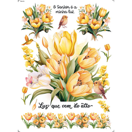 Transfer Têxtil 20x27,5cm TTR6-072 O Senhor é minha Luz