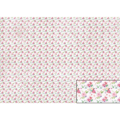 Papel Seda Litoarte PSL-027 Mini Rosas 67,5x46cm