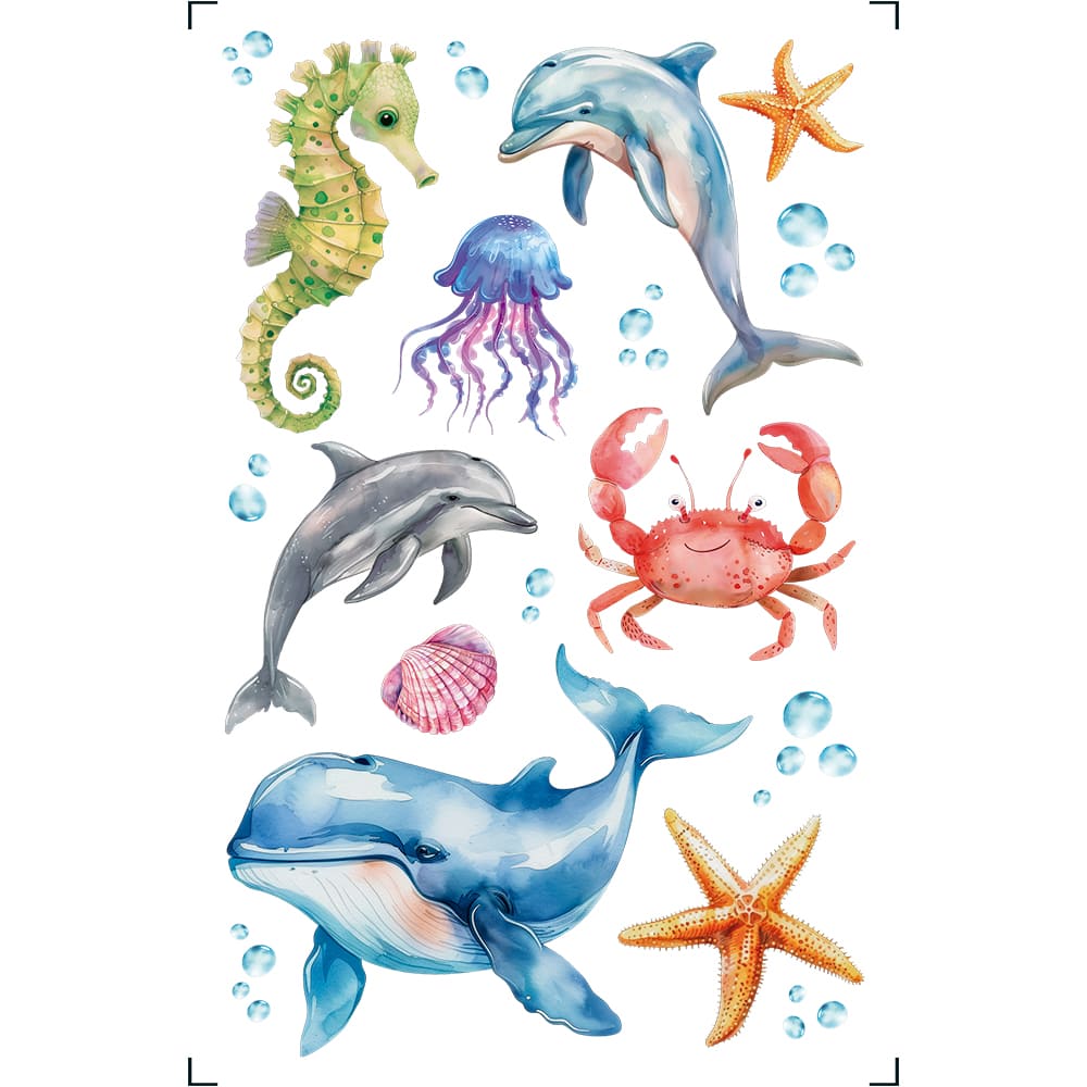 Transfer Litoarte 9,8x15cm TIS-057 Fundo do Mar