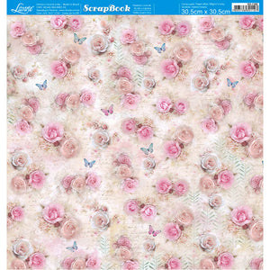 Papel Scrapbook Litoarte SD-1388 Chabby Chic 30,5x30,5cm