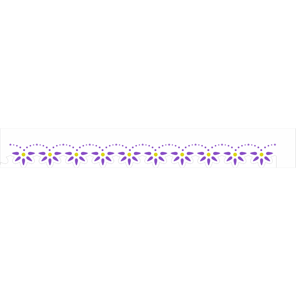 Stencil OPA 4x30 3687 Renda Bordado Florzinhas