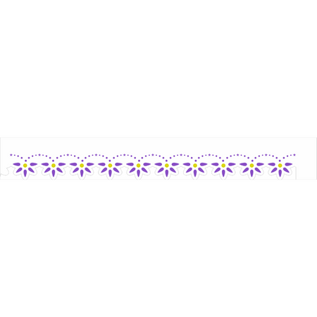 Stencil OPA 4x30 3687 Renda Bordado Florzinhas