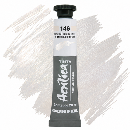 Tinta Acrílica Metálica Corfix Bisnaga 20ml