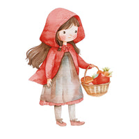 Aplique Litoarte APM8-1446 8cm Menina de Vermelho
