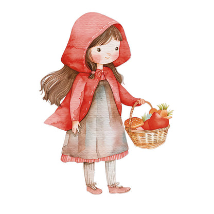 Aplique Litoarte APM8-1446 8cm Menina de Vermelho