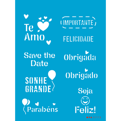 Stencil OPA 15x20 3773 Frases Diversas