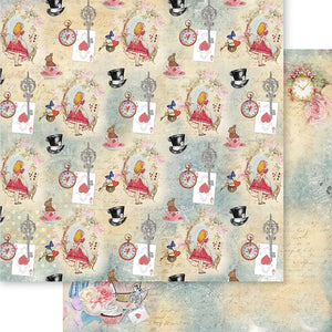 Papel Scrapbook Litoarte SD-1380 Alice País das Maravilhas 30,5x30,5cm