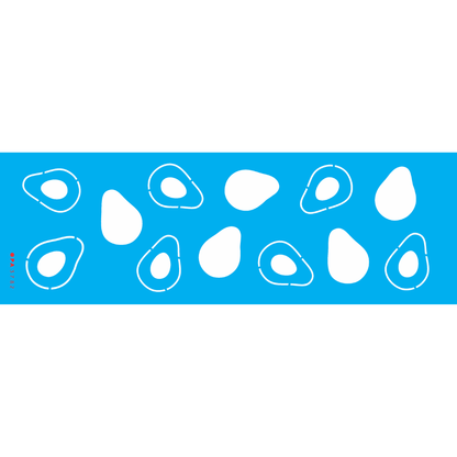 Stencil OPA 10x30 3782 Feirinha Estamparia Frutas Abacates