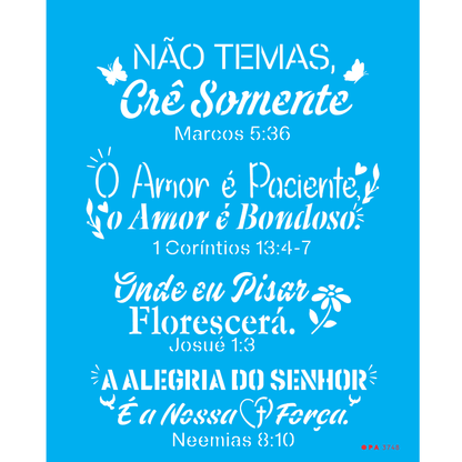 Stencil OPA 20x25 3748 Religião Frases Não temas
