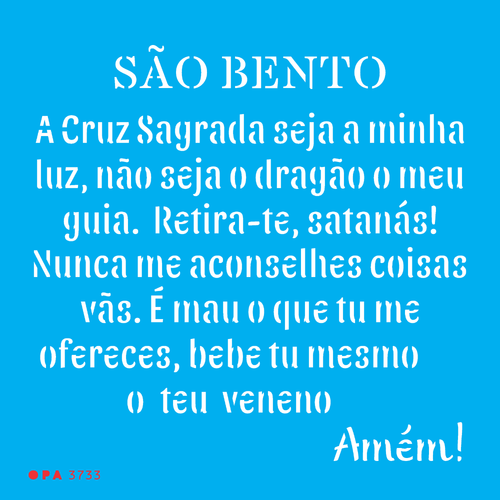 Stencil OPA 14x14 3733 Religião Oração São Bento